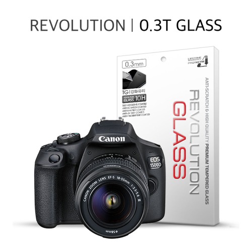 프로텍트엠 캐논 EOS 1500D 레볼루션글라스 0.3T 강화유리 액정보호 필름